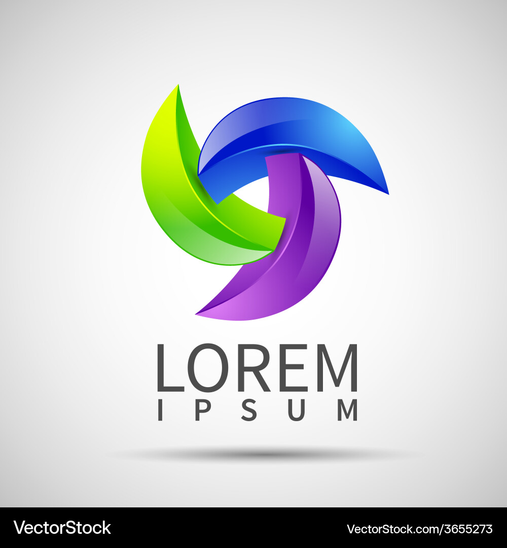 Abstract element shape design icon Vector Image