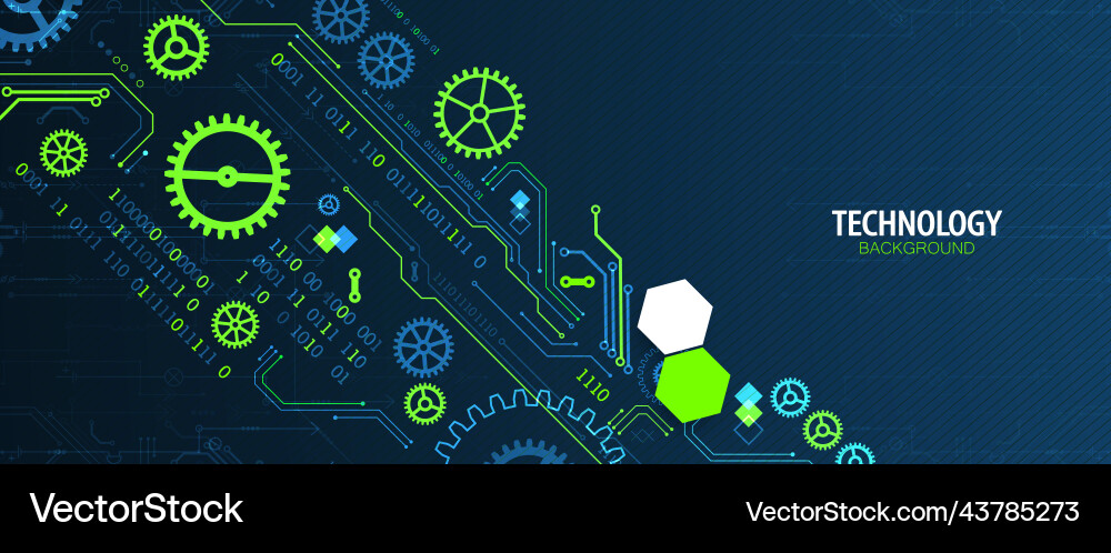 Abstract Technology Background - Circuitry Vector Image