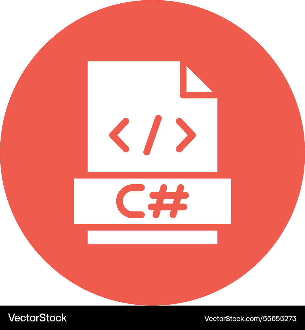 C sharp icon design vector image