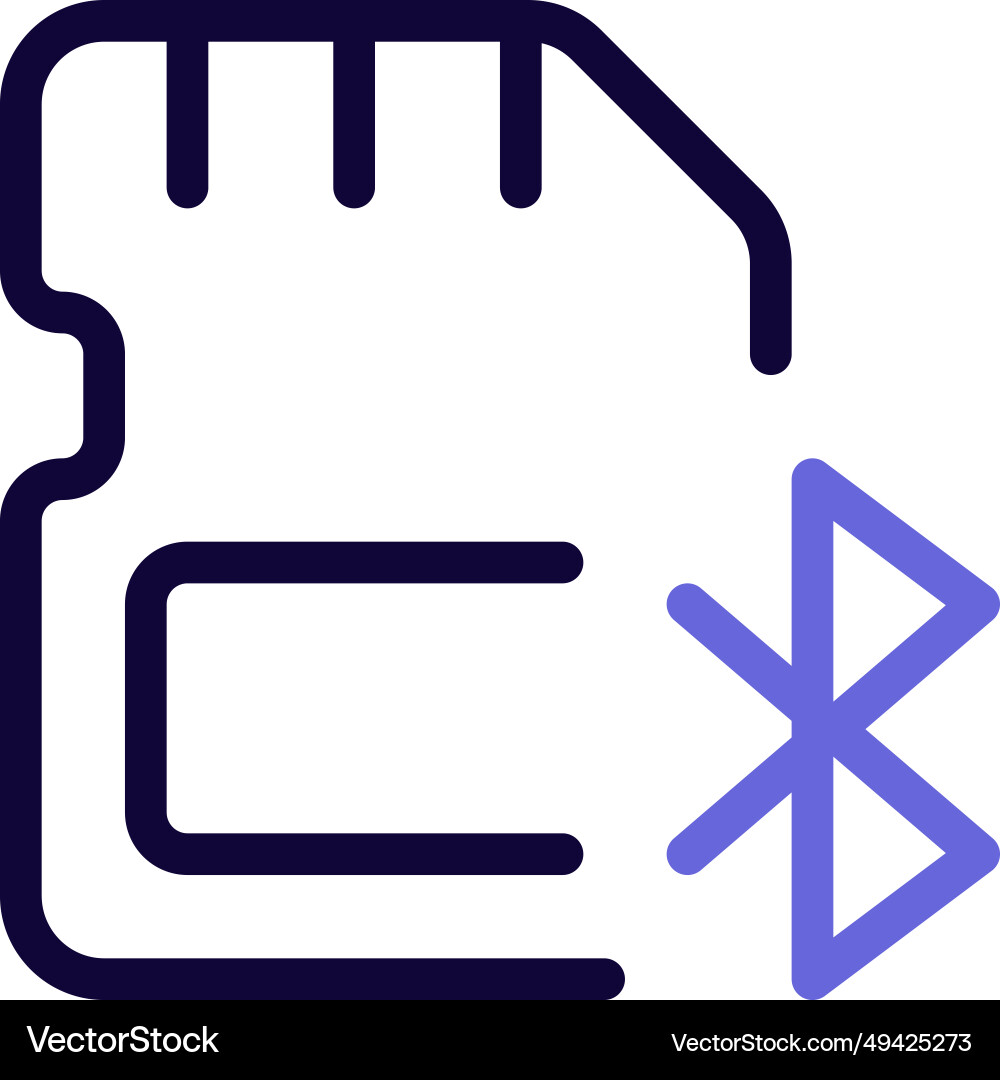 Connect sd card via bluetooth for data transfer Vector Image
