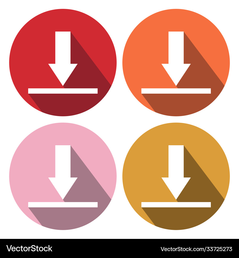 Download icon upload button load symbol round Vector Image