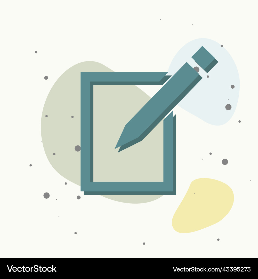 Edit icon on white isolated background document Edit icon on white isolated background document vector image
