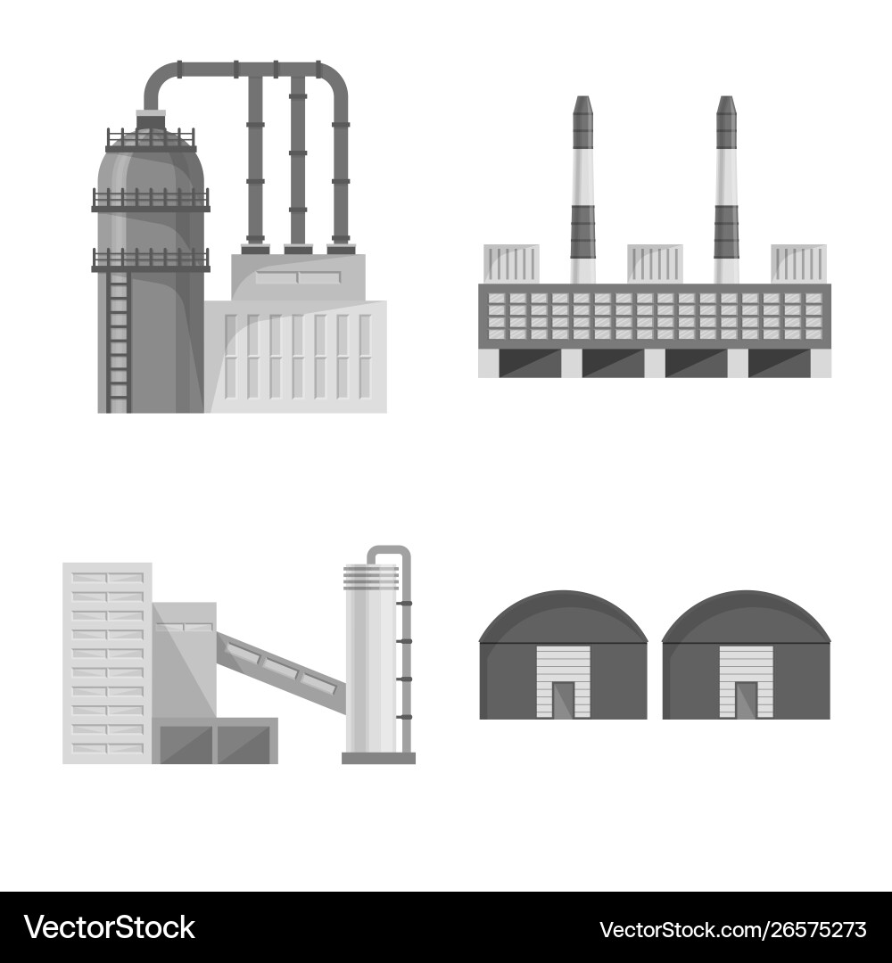 Isolated object production and structure symbol Vector Image