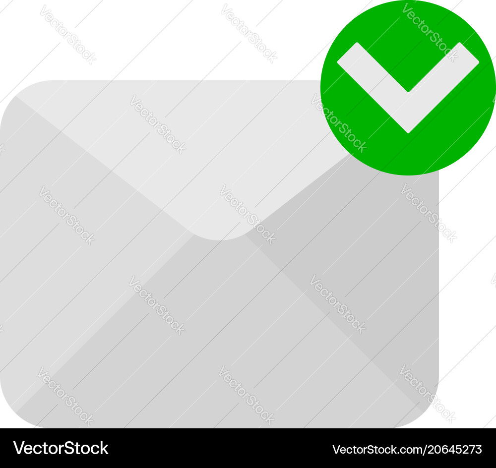 Message with a tick Vector Image