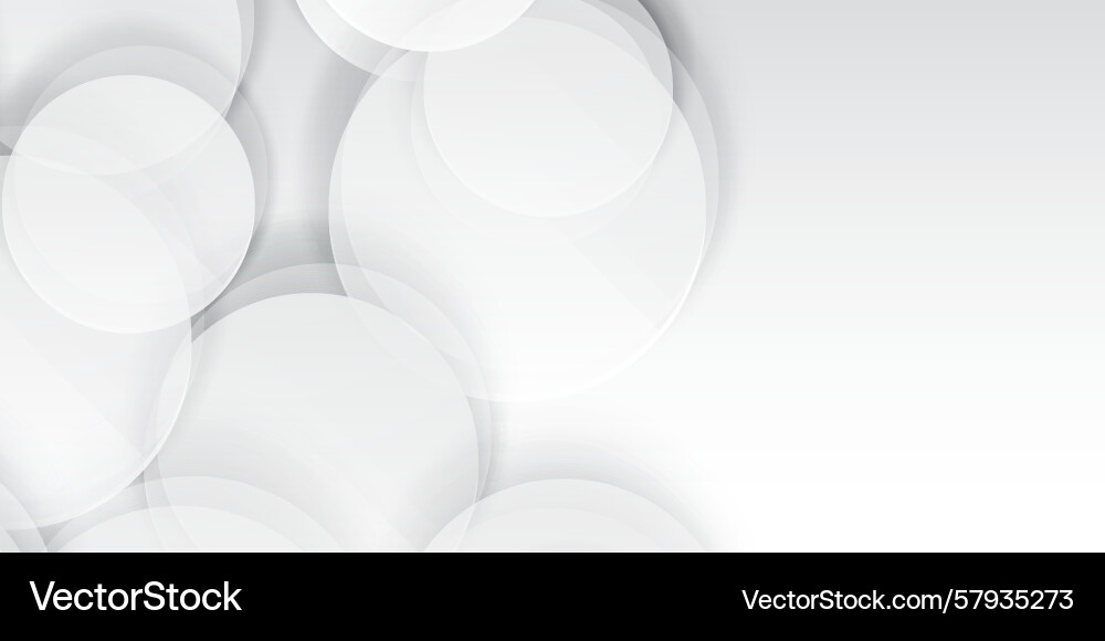 Modern abstract white circle shape background Vector Image
