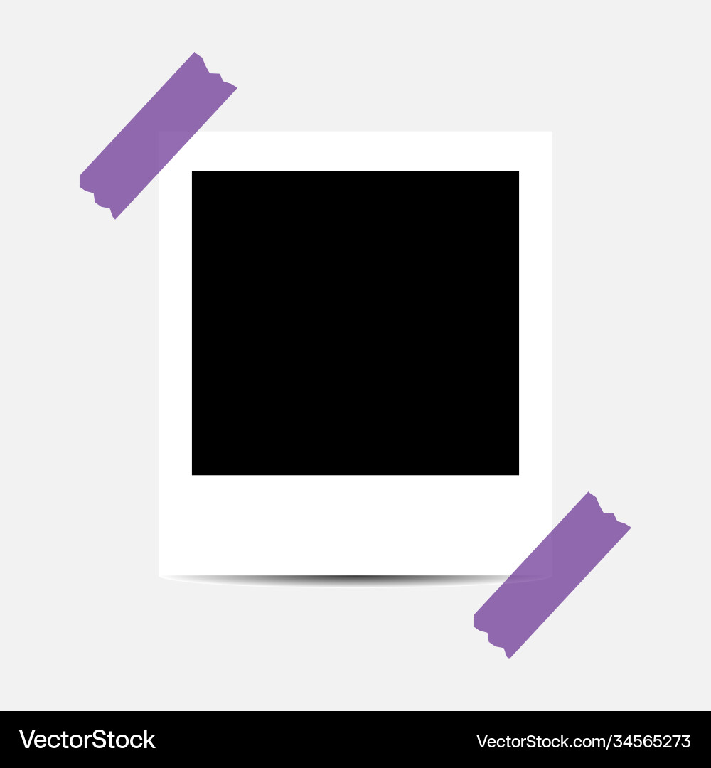 Old photo empty frame isolated on transparent Old photo empty frame isolated on transparent Vector Image