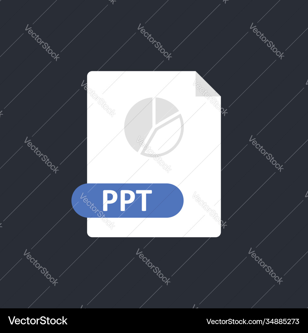 Ppt file icon power point format vector image