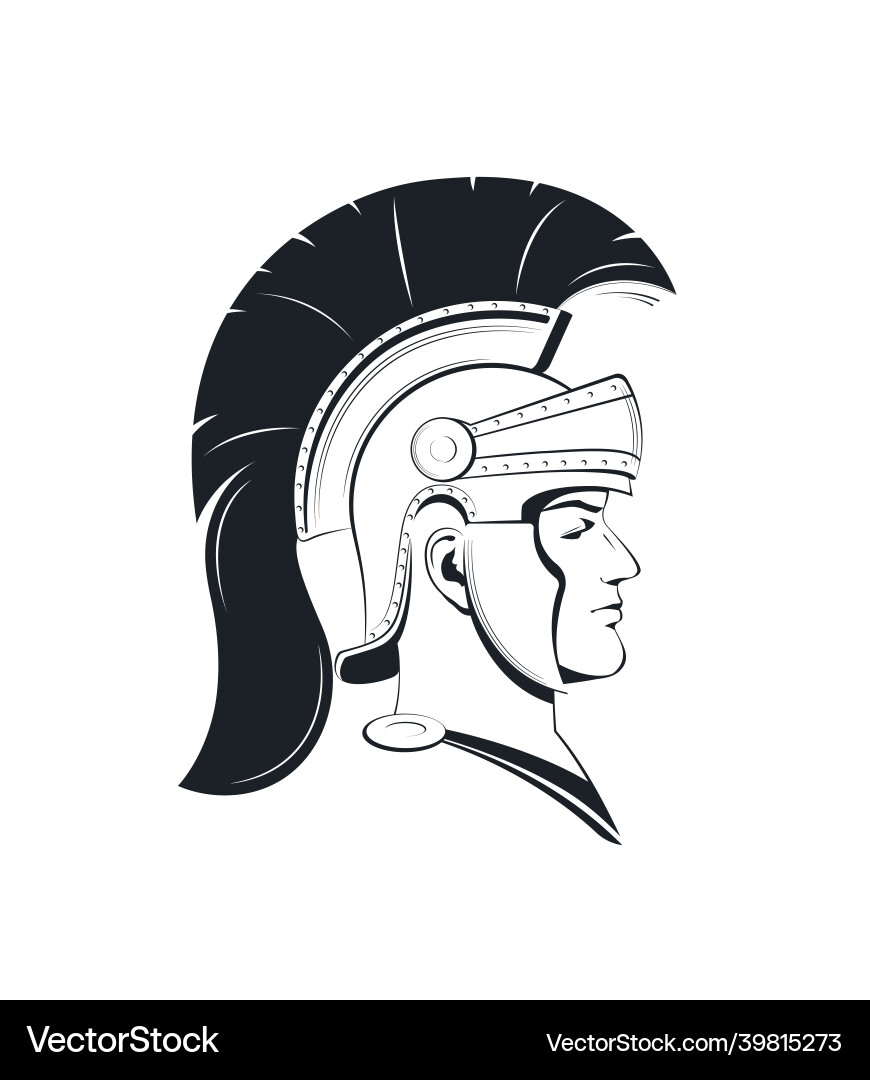 Roman Centurion in Helmet Vector Image