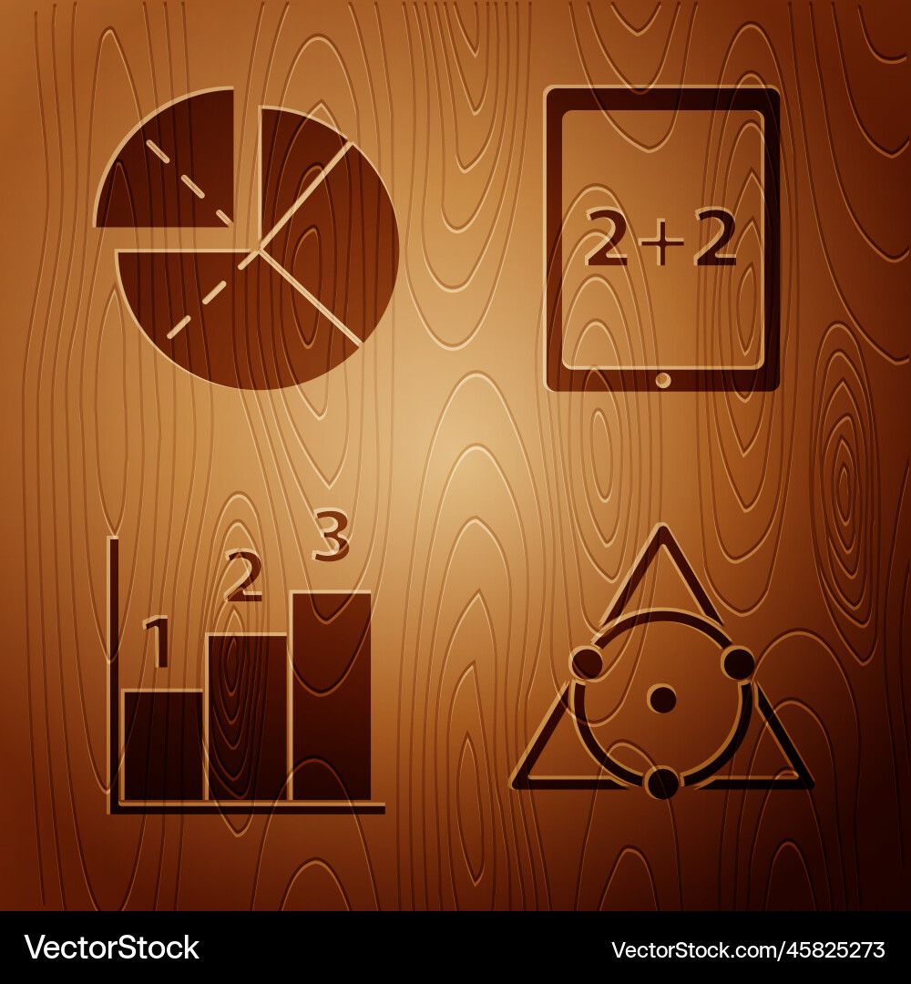 Set triangle math graph schedule chart diagram Vector Image