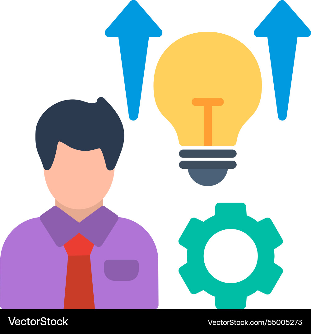 Skills enhancement flat icon design Vector Image