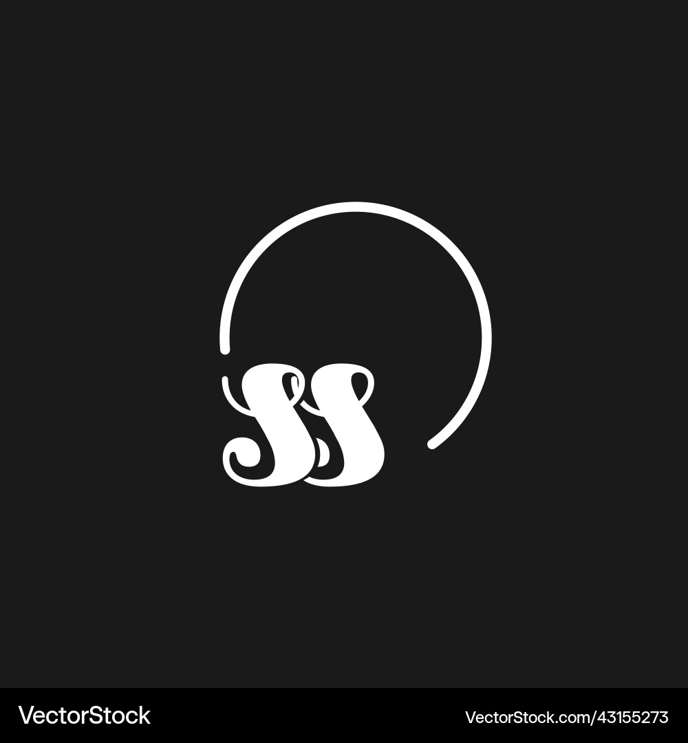 Ss logo initials monogram with circular lines Ss logo initials monogram with circular lines Vector Image