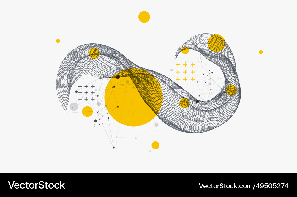 Abstract wave is made in a frame style Abstract wave is made in a frame style vector image