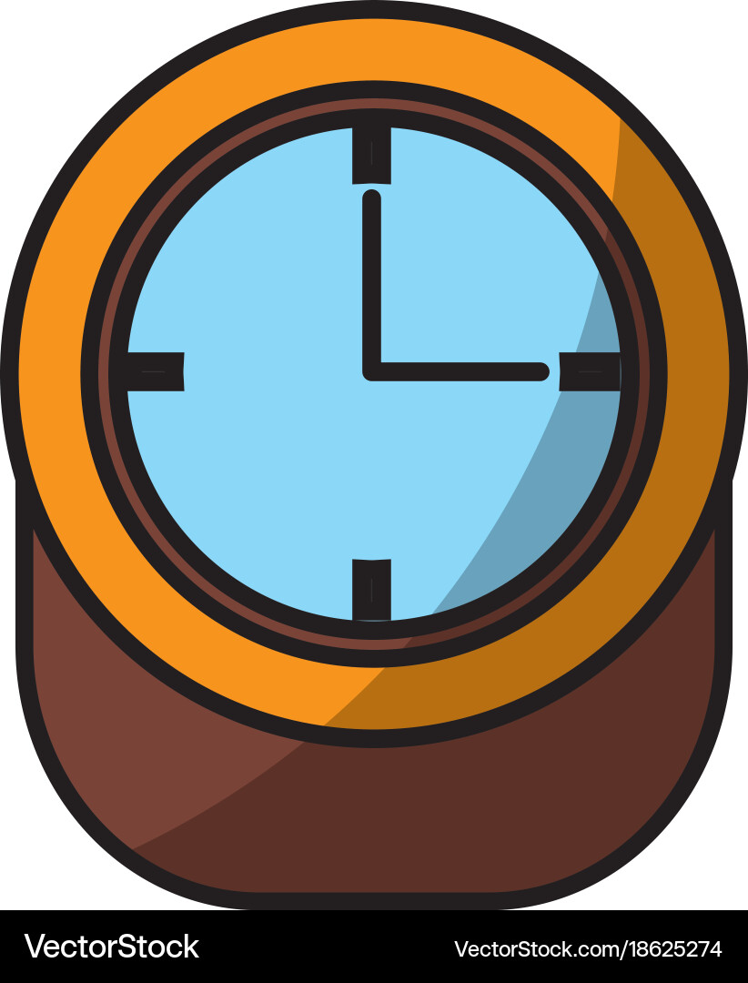 Analog clock time Vector Image