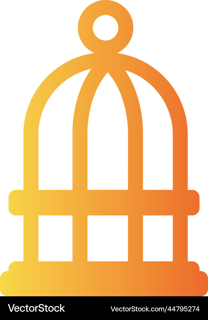Bird cage gradient universal icon ui ux element vector image
