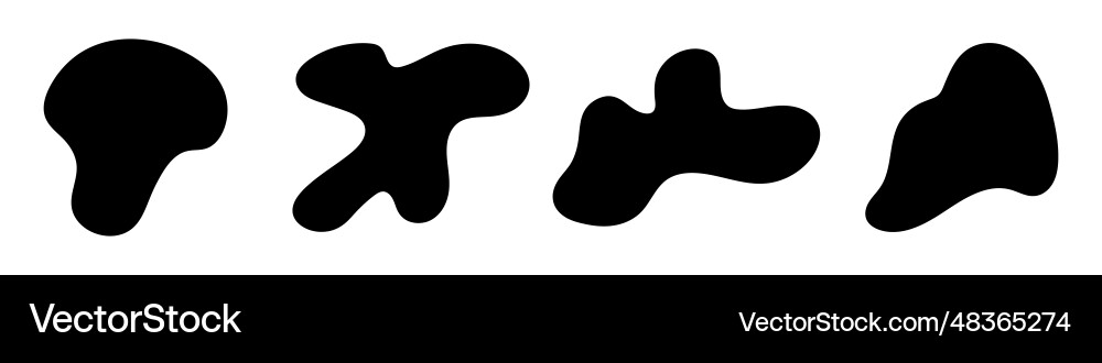 Blob shape with organic feel abstract irregular vector image