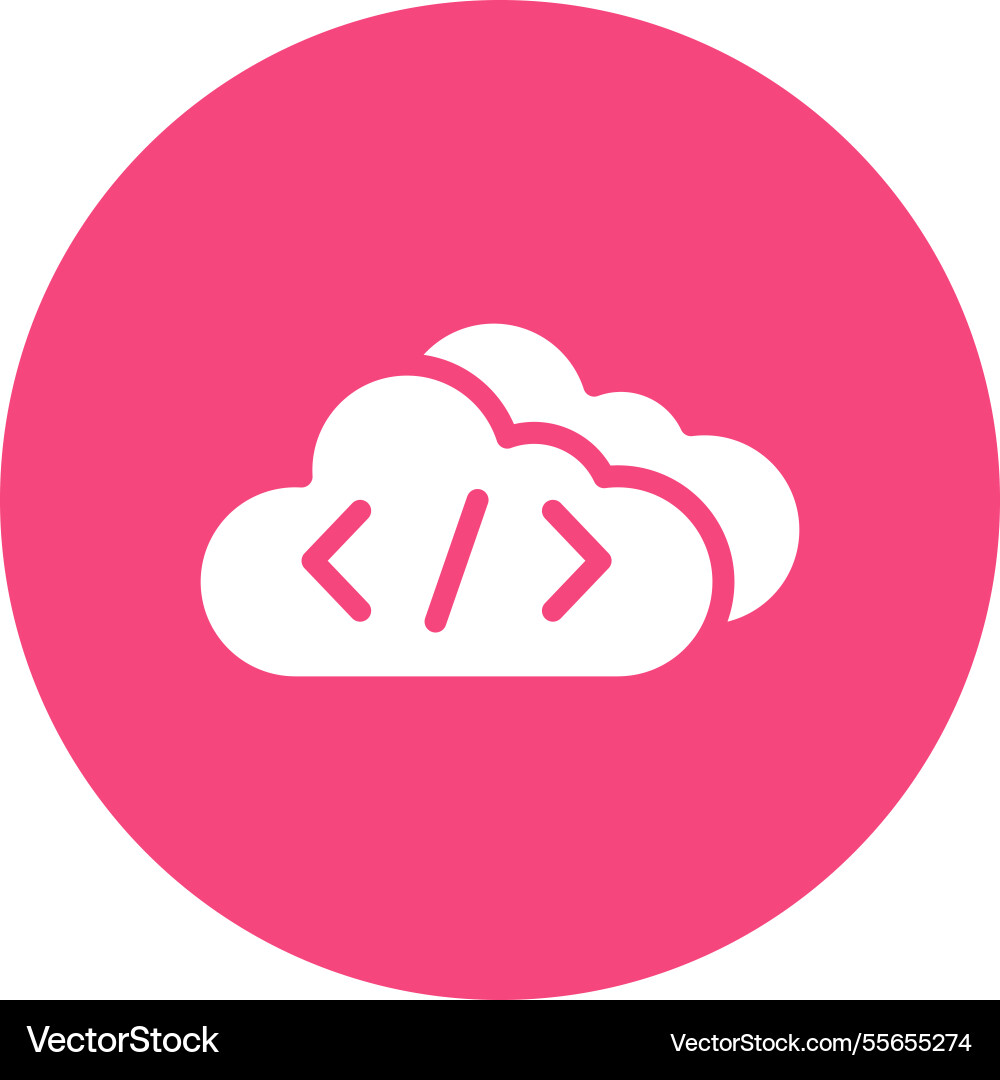 Cloud coding icon design vector image