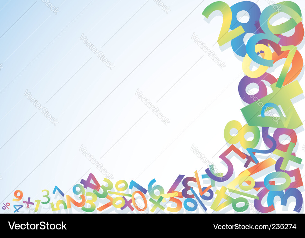 Colorful Numeric Frame Vector Image