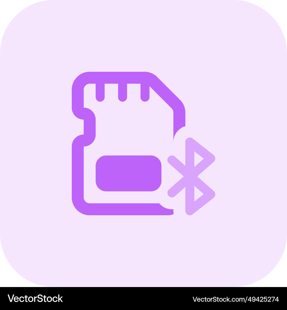 Connect sd card via bluetooth for data transfer Vector Image