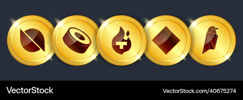 Crypto currency digital payment system blockchain Vector Image