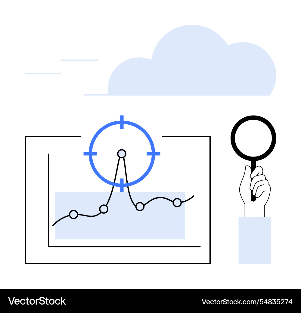 Data analysis with focus on trends using charts Data analysis with focus on trends using charts vector image