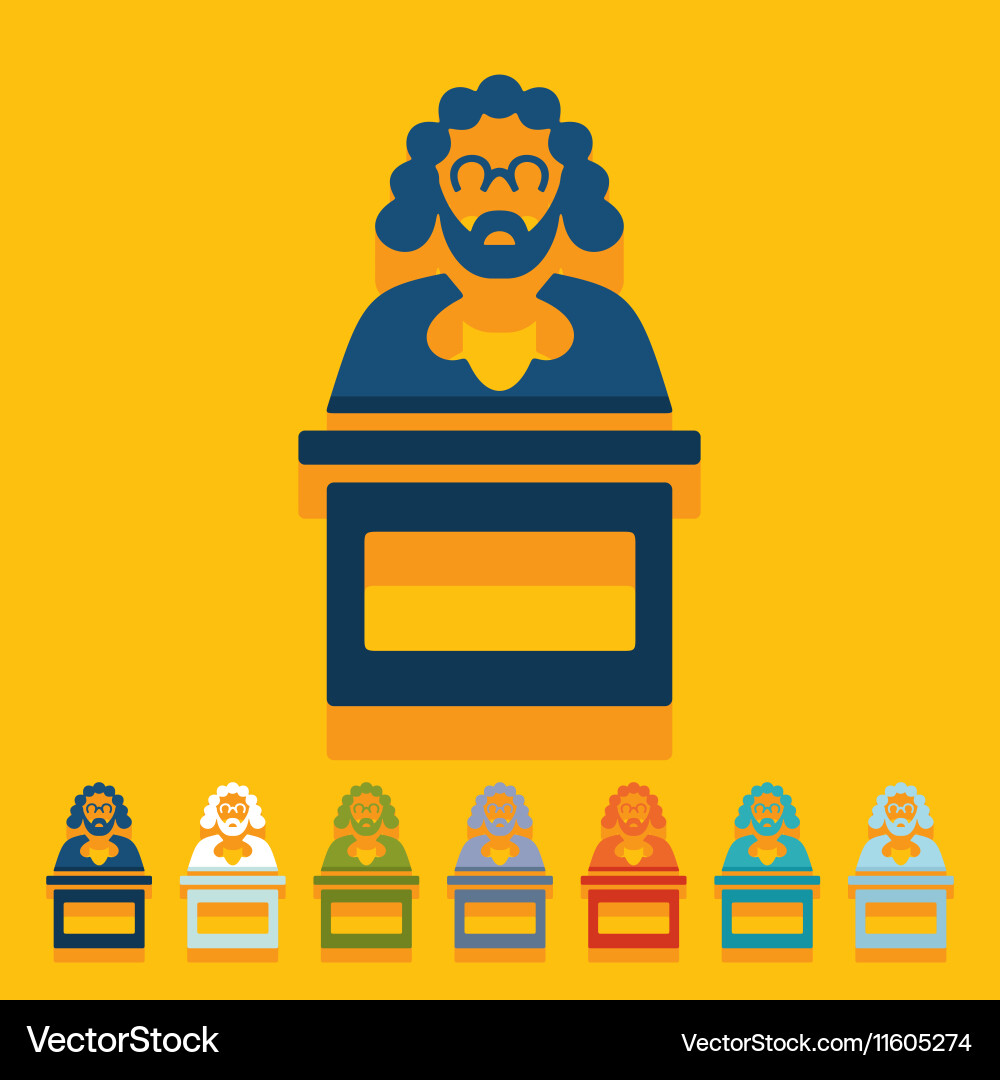 Flat design judge Vector Image