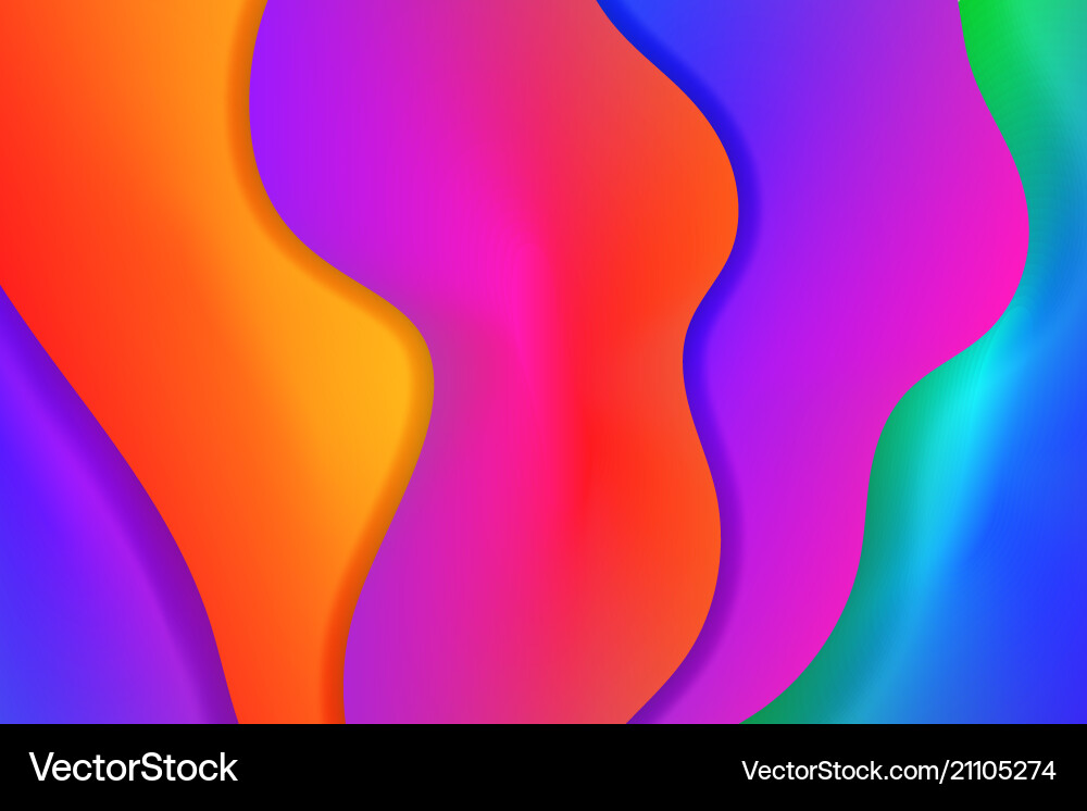 Fluid Gradient Shapes Background Vector Image