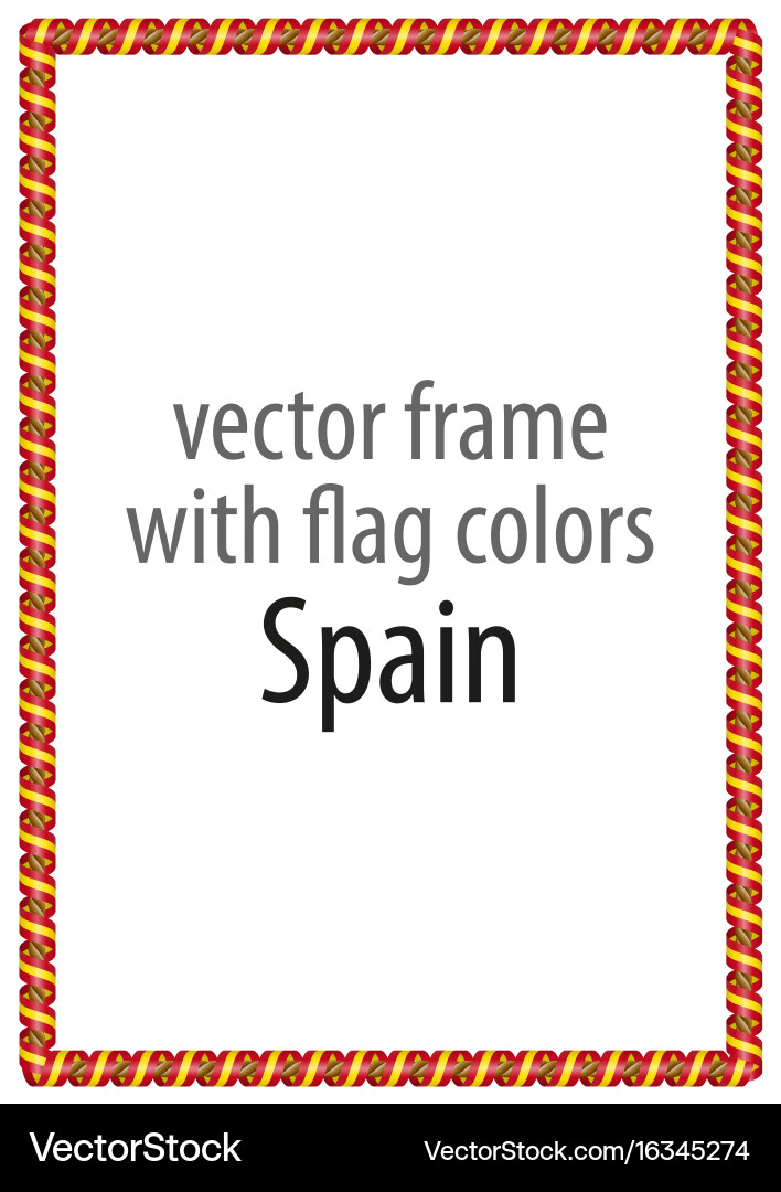 Frame and border of ribbon with the colors vector image