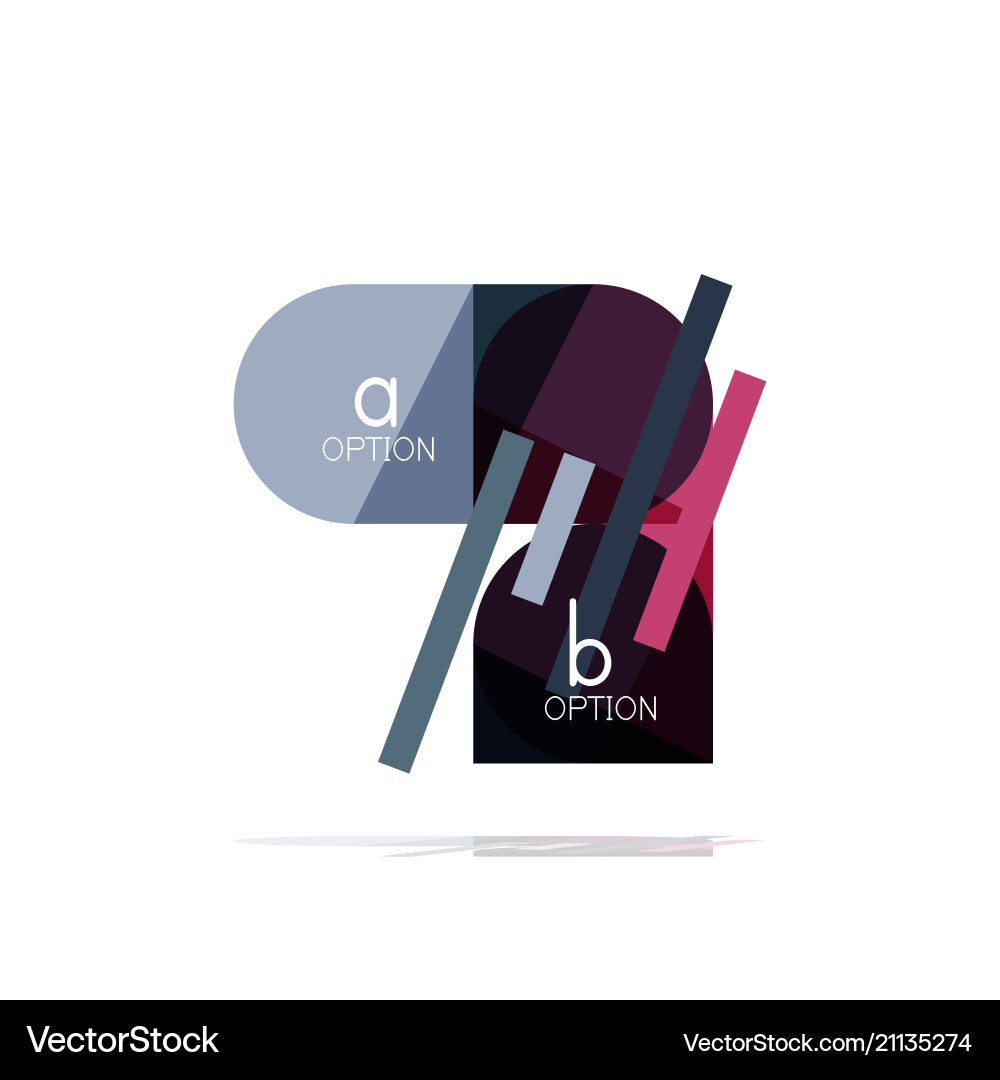 Minimal flat clean abstract option step Minimal flat clean abstract option step vector image