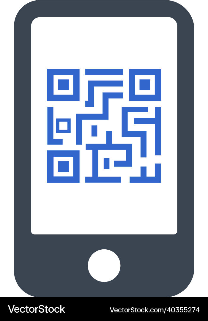 Qr code scan icon vector image
