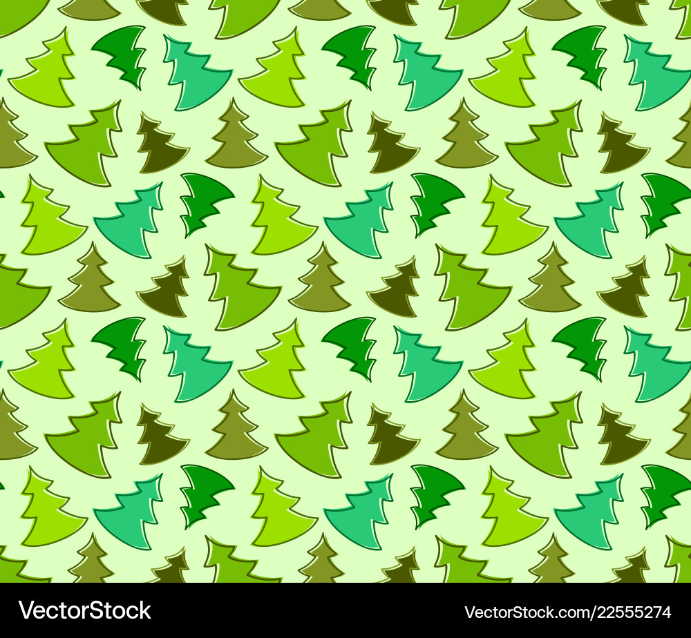 Seamless background with pine trees Vector Image