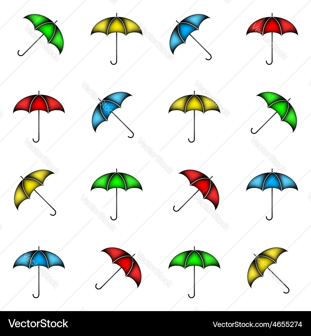 Seamless pattern of colorful umbrellas background Vector Image