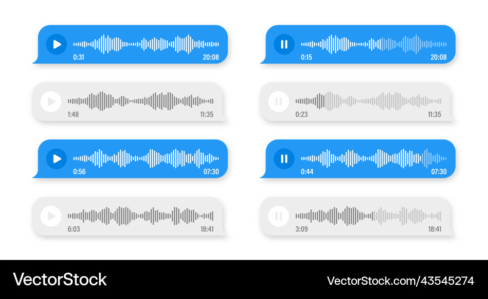 Voice audio message speech bubble sms text Voice audio message speech bubble sms text vector image
