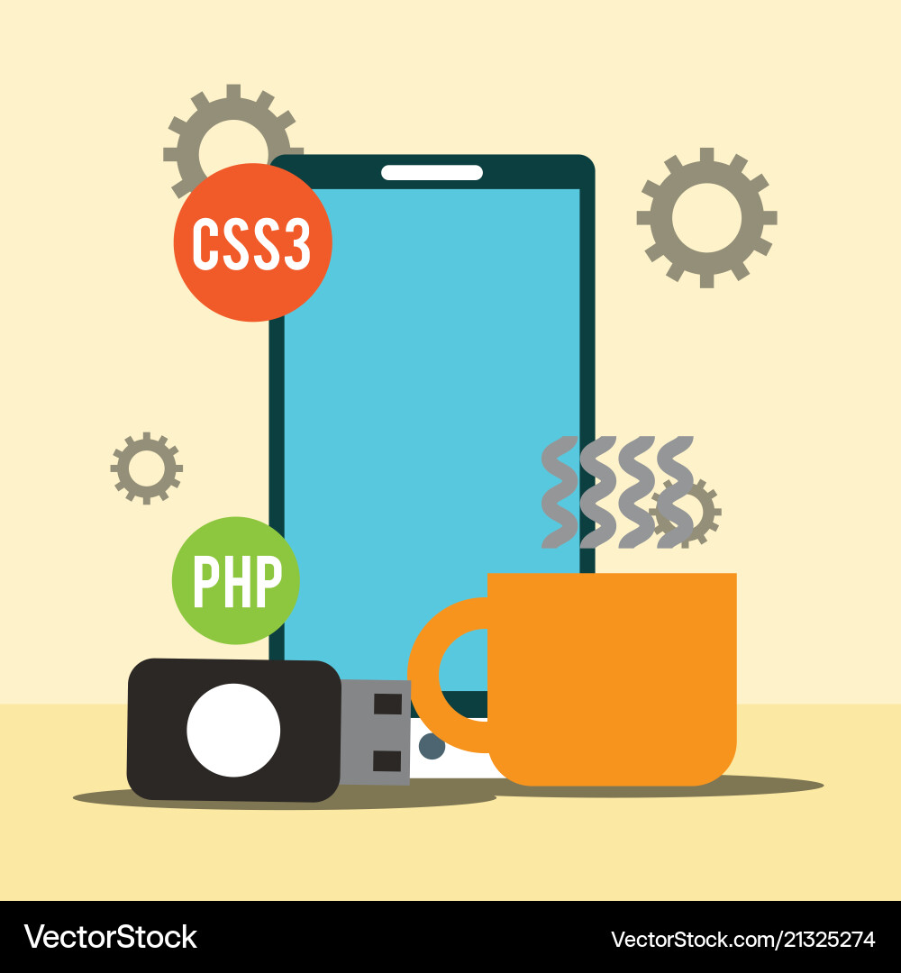 Website der Programmcodierung Website der Programmcodierung Vektorbild