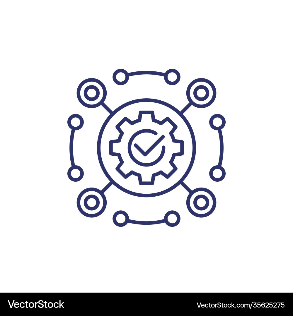 Automatisierung und Framework Icon Vektorbild