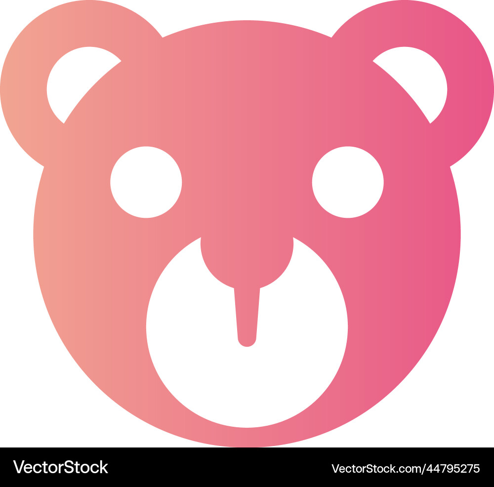 Bear toy gradient universal icon ui ux element Vector Image