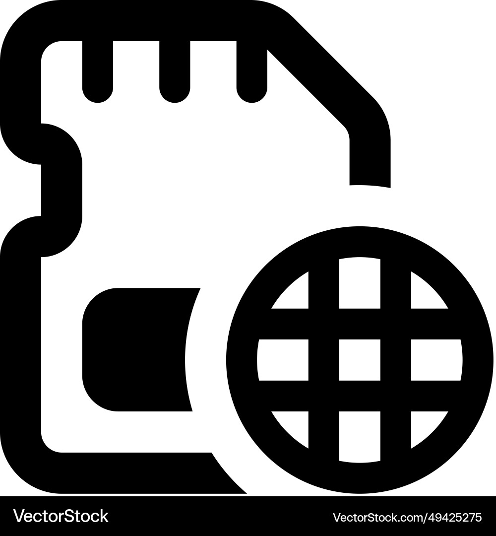 Browse and access data on the sd card vector image
