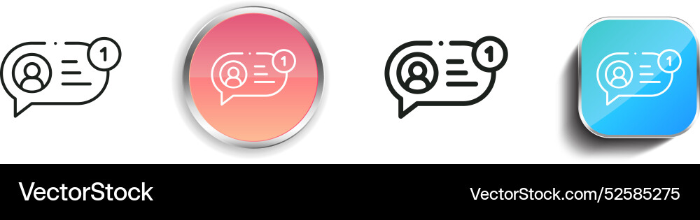 Chat-Symbol dünn lineare regelmäßige und Schaltfläche Stil Chat-Symbol dünn lineare regelmäßige und Schaltfläche Stil vektorbild