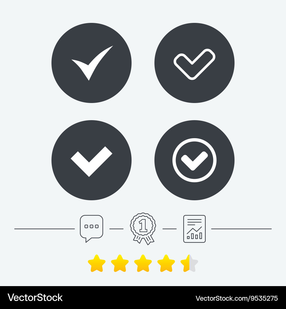 Check signs checkbox confirm icons Vector Image