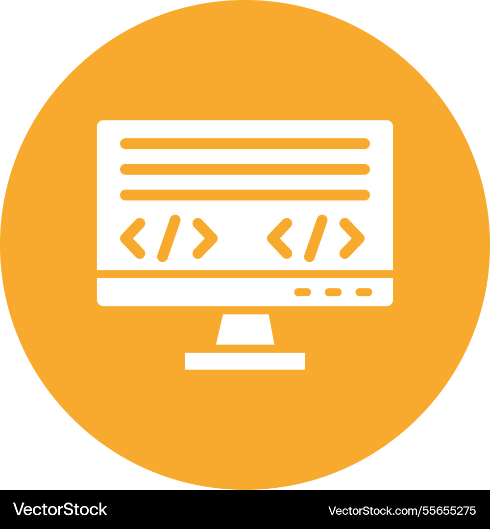 Coding language icon design Vector Image