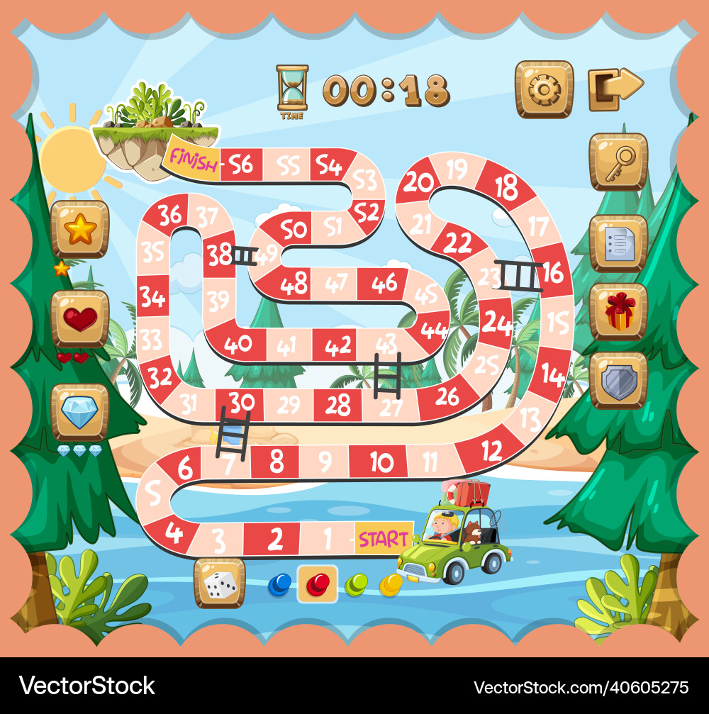 Counting number game template for kid Counting number game template for kid Vector Image