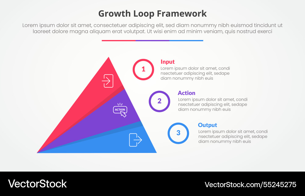 Growth loop framework infographic concept Growth loop framework infographic concept Vector Image