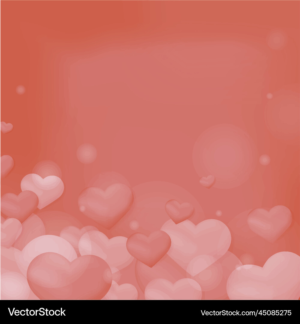 Heart bubble pattern background vector image