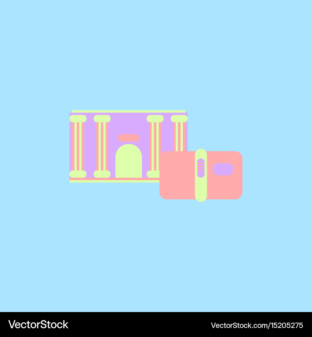 History book and architecture of ancient building vector image