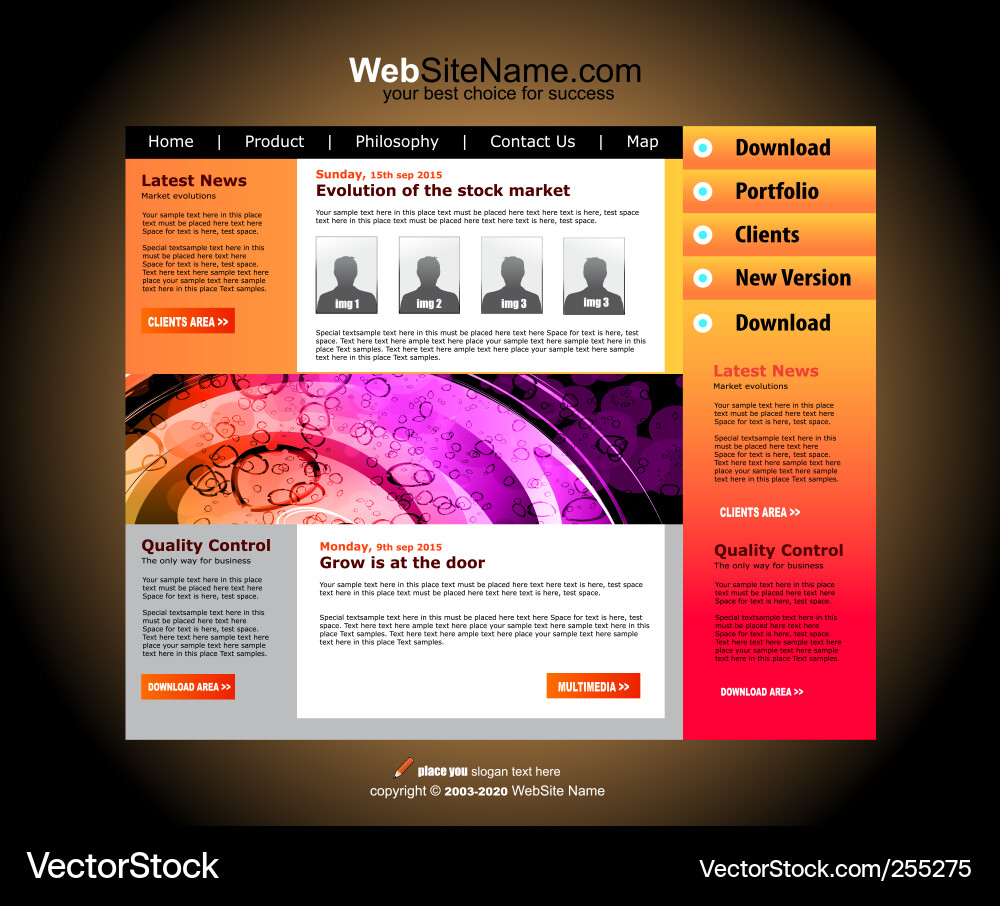 Modern website Vector Image