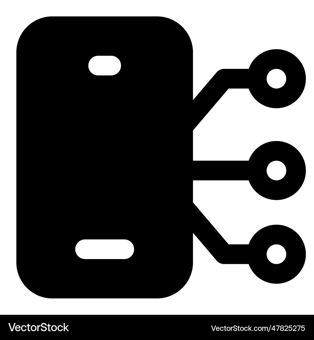 Multiple network availability in a smartphone vector image