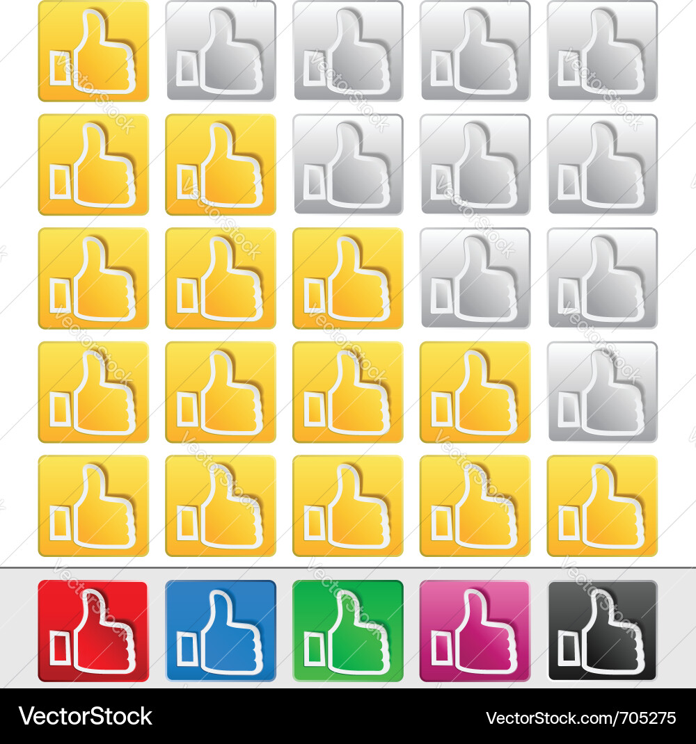 Rate buttons vector image