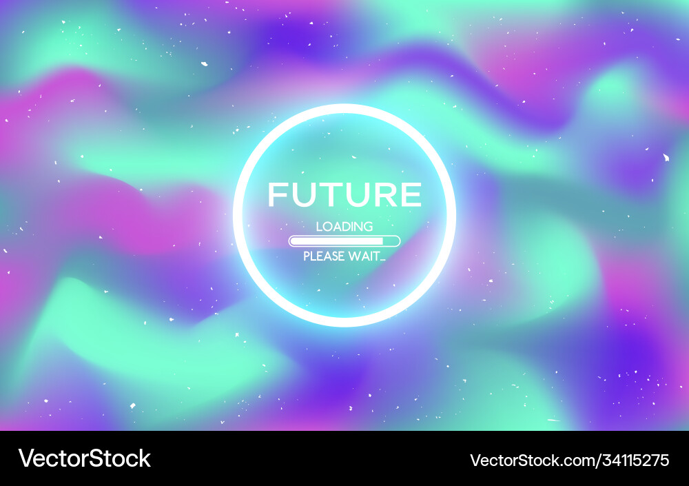 Retro Futuristic Loading Concept Vector Image