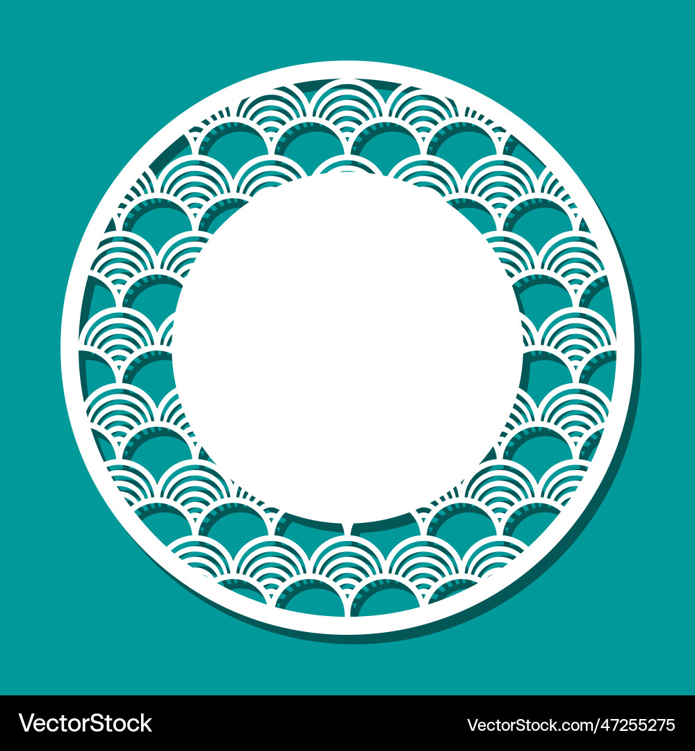 Round blank with openwork edge vector image