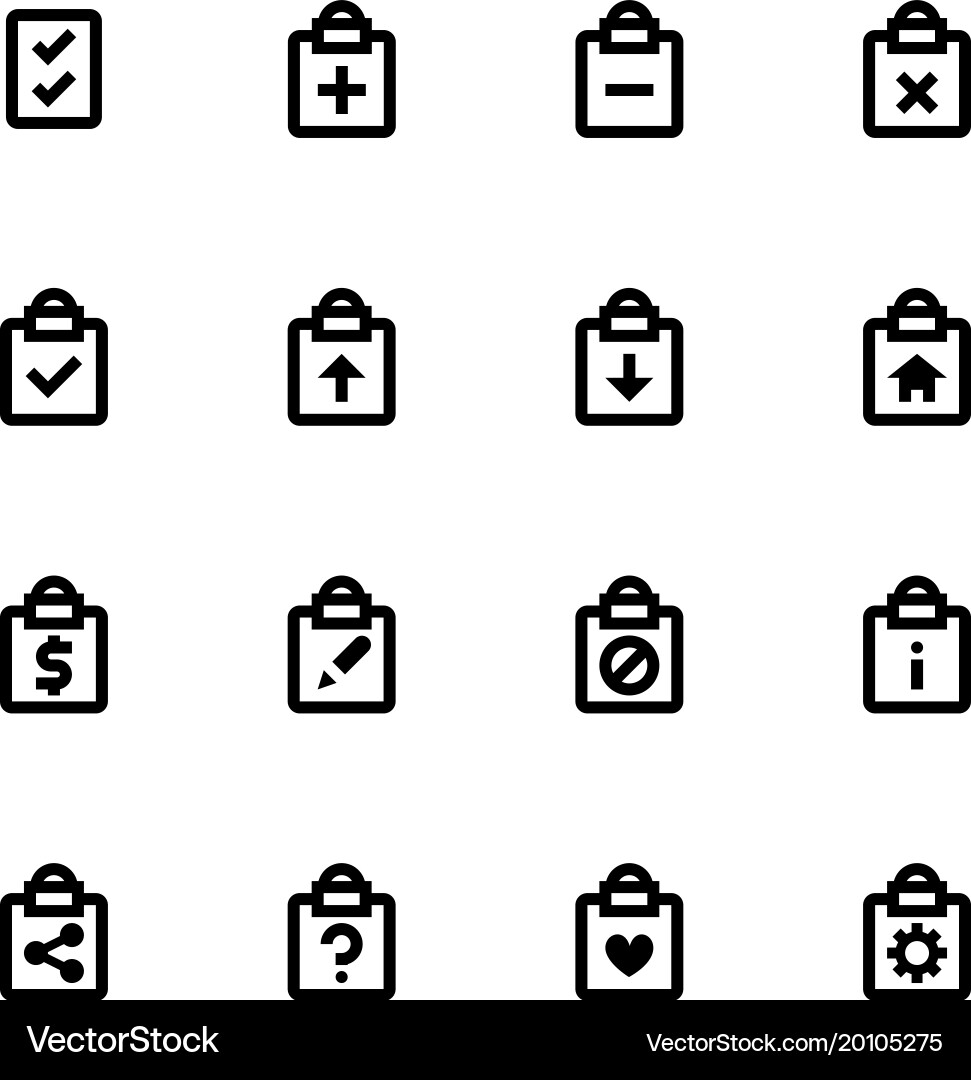 Set of task icons Vector Image