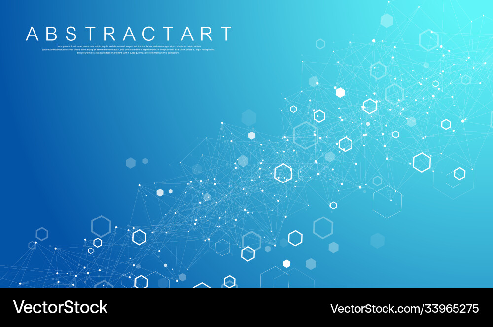 Technology abstract lines and dots connect vector image